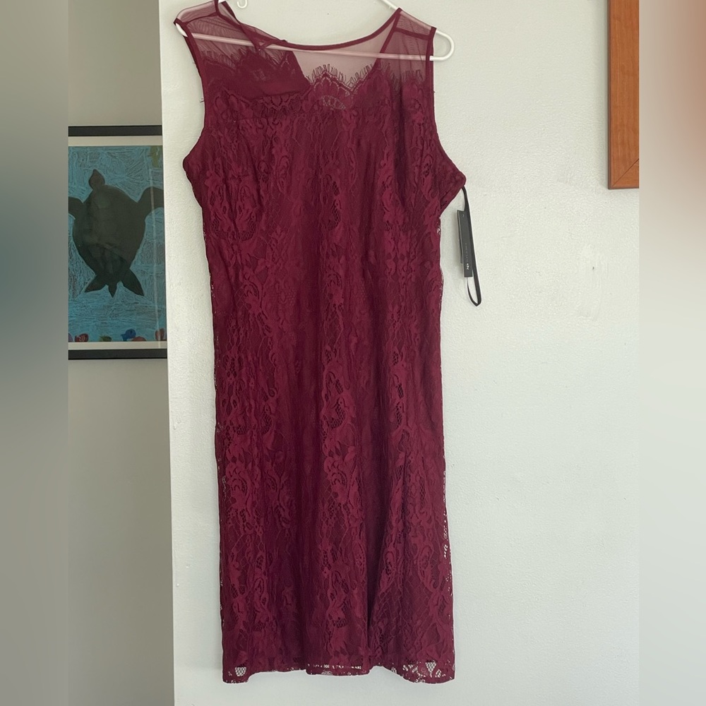 Maroon Lace Dress